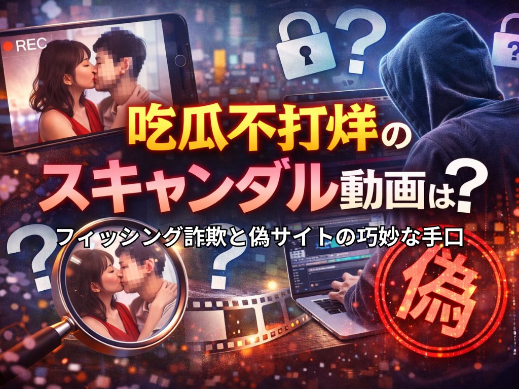 吃瓜不打烊のスキャンダル動画は本物？フィッシング詐欺と偽サイトの巧妙な手口